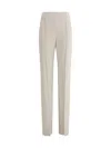 Giorgio Armani High Waist Slim Fit Trousers With Seam Detailing In Gray