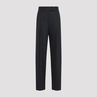 Giorgio Armani Women's Wool-cashmere Regular Straight-leg Trousers In Nude & Neutrals