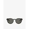 Giorgio Armani Womens Black Ar8230u Round-frame Acetate Sunglasses In Black