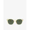 Giorgio Armani Womens Cream Ar8233u Round-frame Acetate Sunglasses In White