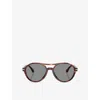 Giorgio Armani Womens Brown Ar8236u Round-frame Acetate Sunglasses In Brown