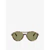Giorgio Armani Womens Brown Ar8236u Round-frame Acetate Sunglasses In Brown