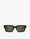 Giorgio Armani Womens Black Ar8184u Rectangular-frame Acetate Sunglasses In Black