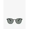 Giorgio Armani Womens Black Ar8233u Phantos-frame Injected Sunglasses In Black