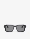 Giorgio Armani Womens Blue Ar8194u Rectangular-frame Acetate Sunglasses In Blue