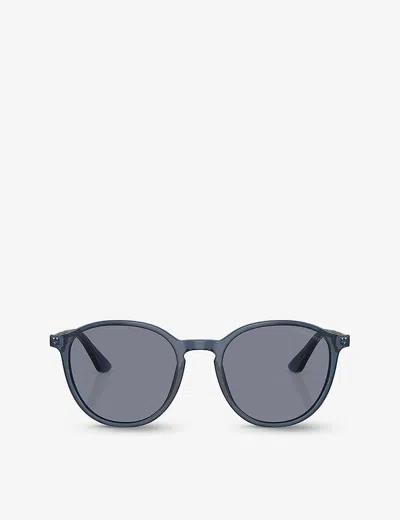Giorgio Armani Womens Blue Ar8196 Phantos-frame Acetate Sunglasses