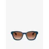 Giorgio Armani Womens Blue Ar8207 Phantos-frame Acetate Sunglasses In Blue