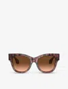 Giorgio Armani Gradient-lens Cat-eye Frame Sunglasses In Brown
