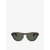 Giorgio Armani Womens Ar8225 Round-frame Acetate Sunglasses Brown In Brown