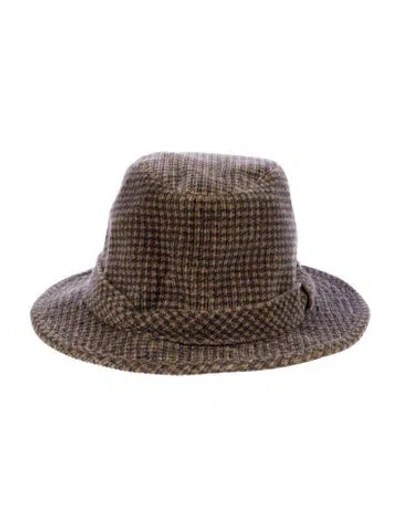 Pre-owned Giorgio Armani Womens Brown Pattern Print Hat