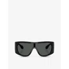 Giorgio Armani Womens Black Ar8222u Rectangle-frame Acetate Sunglasses In Black