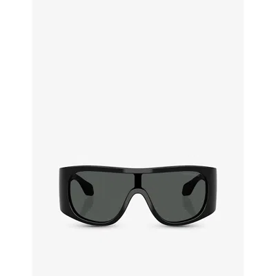 Giorgio Armani Womens Black Ar8222u Rectangle-frame Acetate Sunglasses