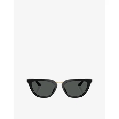 Giorgio Armani Womens  Ar8253u Cat-eye Acetate Sunglasses In Black