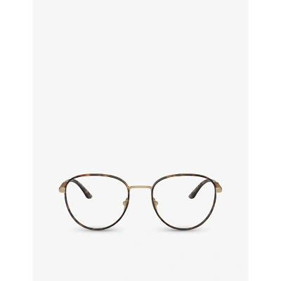 Giorgio Armani Womens Gold Ar5137j Phantos-frame Steel Glasses