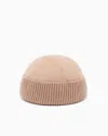 Giorgio Armani Wool And Cashmere Beanie Hat In Brown