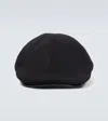 Giorgio Armani Wool And Cashmere-blend Flat Cap In Black