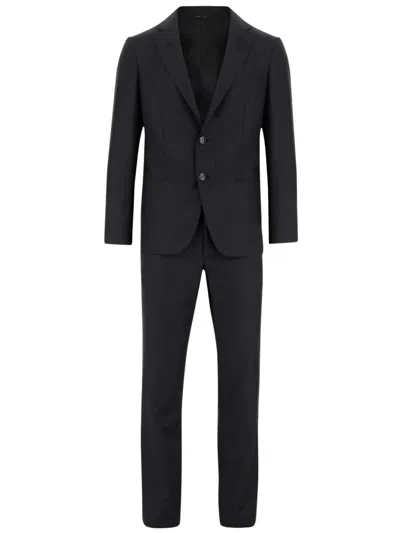 Giorgio Armani Wool And Cashmere Suit In Black