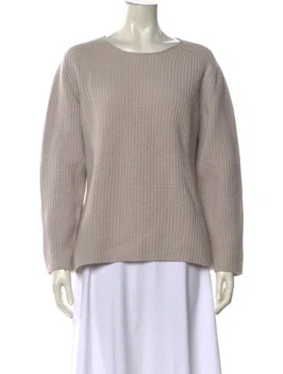 Pre-owned Giorgio Armani Wool Bateau Neckline Sweater In Gray
