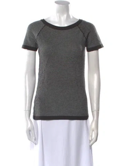 Pre-owned Giorgio Armani Wool Bateau Neckline Sweater In Multi