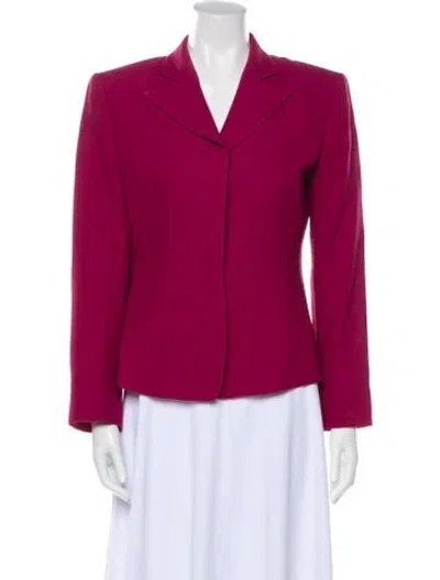Pre-owned Giorgio Armani Wool Blazer In Burgundy