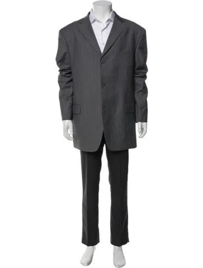 Pre-owned Giorgio Armani Wool Blazer In Gray