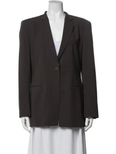 Pre-owned Giorgio Armani Wool Blazer In Gray