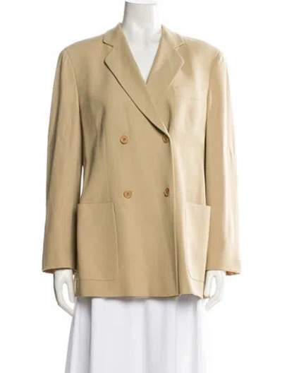 Pre-owned Giorgio Armani Wool Blazer In Yellow