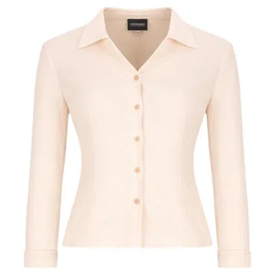 Pre-owned Giorgio Armani Wool Blend Cardigan In White