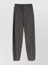 Giorgio Armani Wool Blend Pant With Back Pockets And Button Detail In Gray