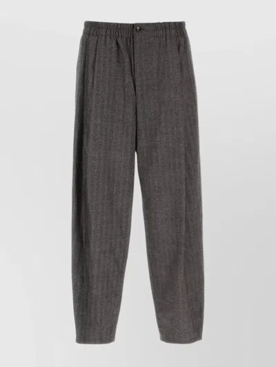 GIORGIO ARMANI WOOL BLEND PANT WITH BACK POCKETS AND BUTTON DETAIL