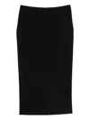 Giorgio Armani Stretch-wool Pencil Skirt In Black