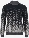 GIORGIO ARMANI GIORGIO ARMANI WOOL BLEND SWEATER WITH GEOMETRIC PATTERN