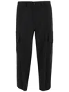 Giorgio Armani Wool Cargo Pants With Tailored Silhouette In Black