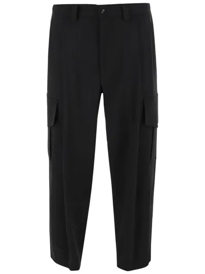GIORGIO ARMANI WOOL CARGO PANTS WITH TAILORED SILHOUETTE