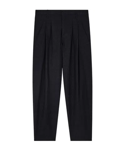 Giorgio Armani Wool Casual Pants In Black