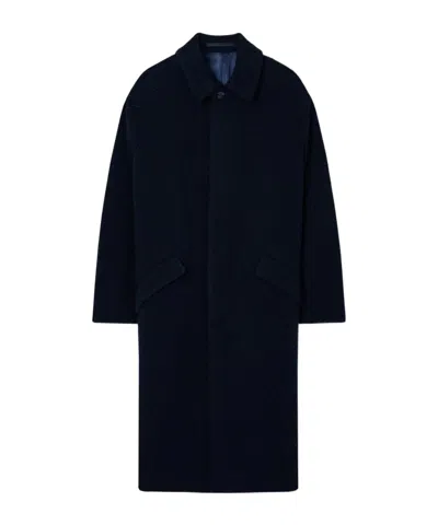 Giorgio Armani Wool Coat In Black
