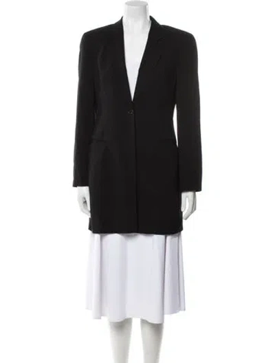 Pre-owned Giorgio Armani Wool Coat In Black