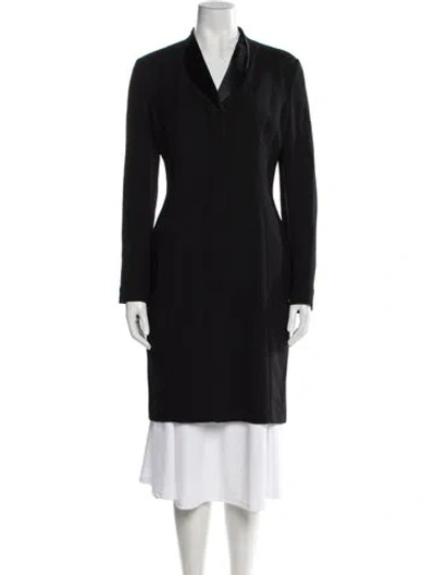 Pre-owned Giorgio Armani Wool Coat In Black