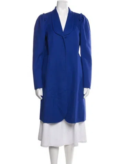 Pre-owned Giorgio Armani Wool Coat In Blue