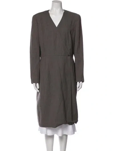 Pre-owned Giorgio Armani Wool Coat In Gray