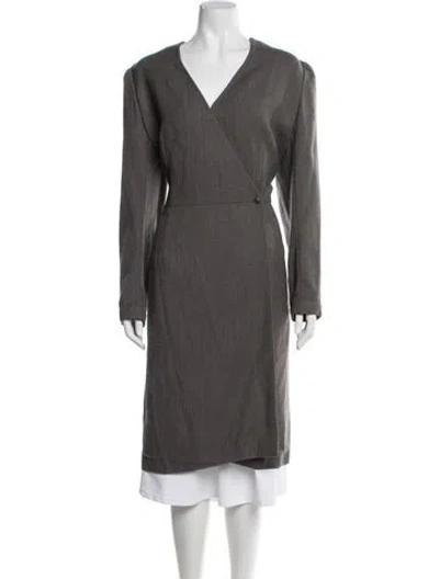Pre-owned Giorgio Armani Wool Coat In Gray