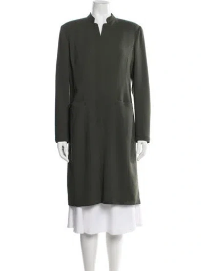 Pre-owned Giorgio Armani Wool Coat In Green