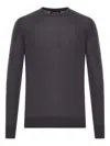 Giorgio Armani Wool Crew-neck Sweater In Brown