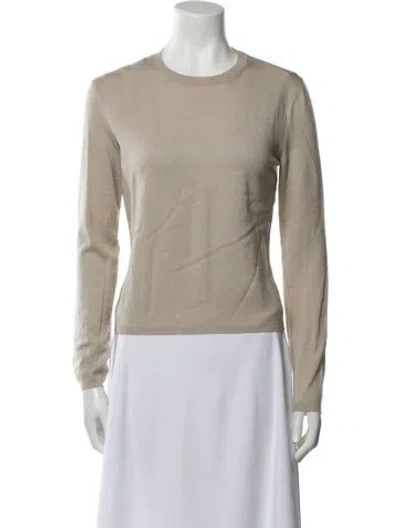 Pre-owned Giorgio Armani Wool Crew Neck Sweater In Gray