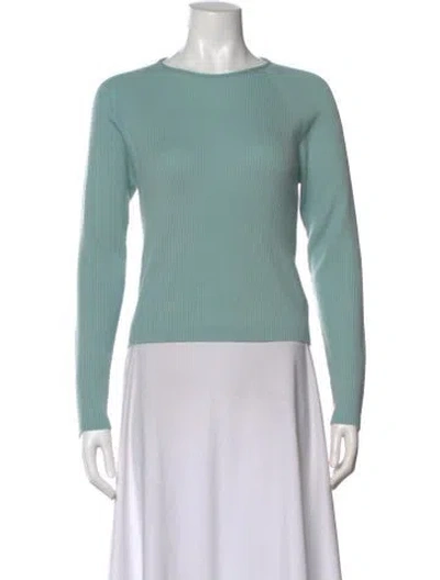 Pre-owned Giorgio Armani Wool Crew Neck Top In Green