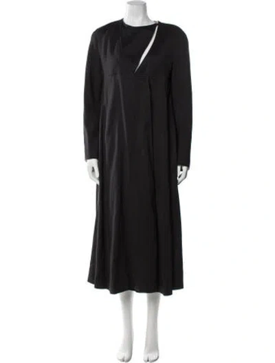 Pre-owned Giorgio Armani Wool Faux Fur Coat In Black
