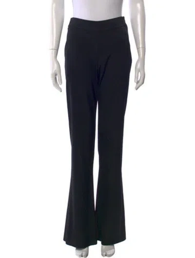Pre-owned Giorgio Armani Wool Flared Pants In Black