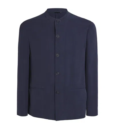 Giorgio Armani Wool Jacket In Blue