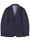 Giorgio Armani Single-breasted Long-sleeved Jacket In Blue