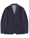 Giorgio Armani Single-breasted Long-sleeved Jacket In Blue